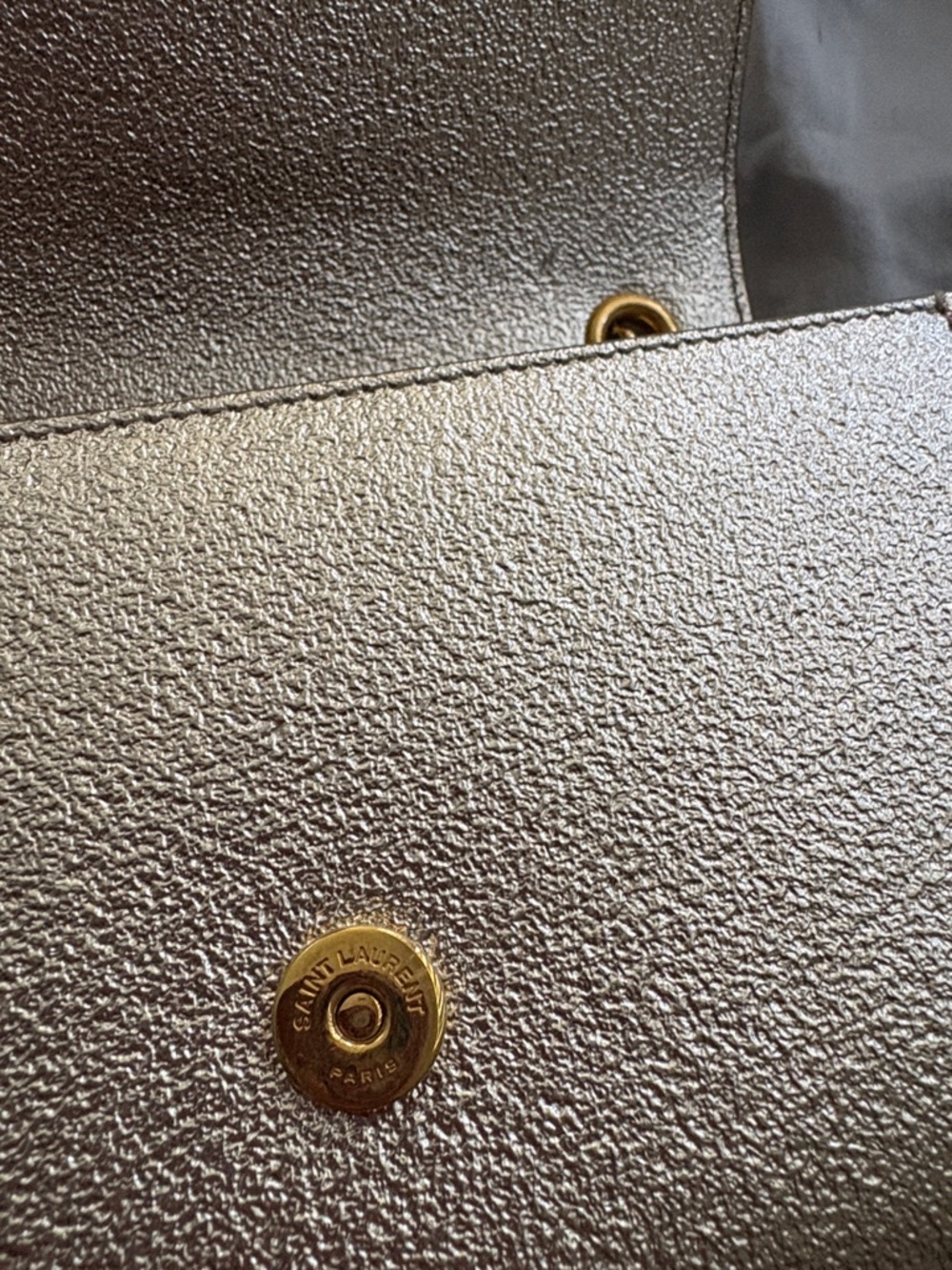 Saint Laurent Gold Kate Evening Bag Monogram Chain Crossbody - Picture 8 of 12
